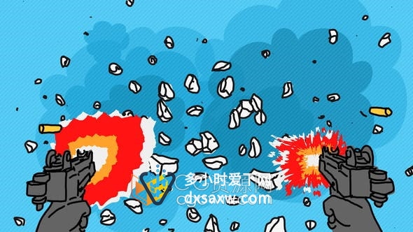 AE模样-经典卡通动画效果简单有趣娱乐综艺节目视频游戏标志片头