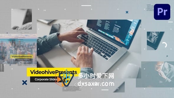 实用商业宣传片PR模板现代公司发展时间线展示企业领军人物介绍