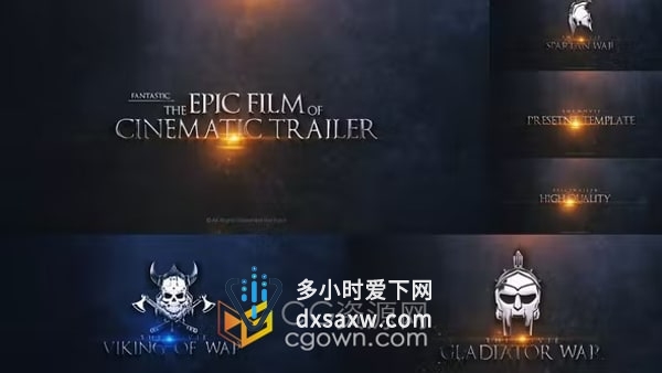 AE模板-史诗冒险动作战争军事电影预告片Epic Cinematic Trailer