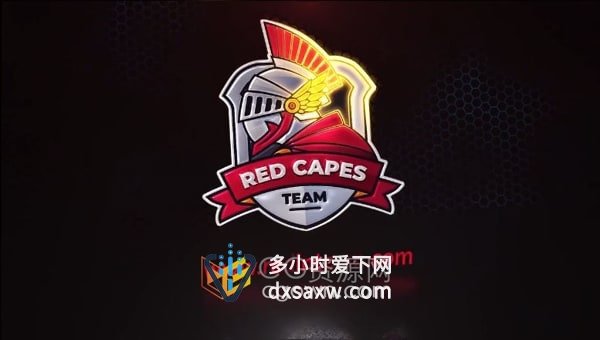 动感灯光闪烁金属镀铬效果标志LOGO动画AE模板