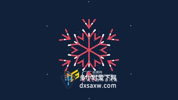 AE教程 使用形状图层制作卡通雪花生长MG动画 包含工程文件