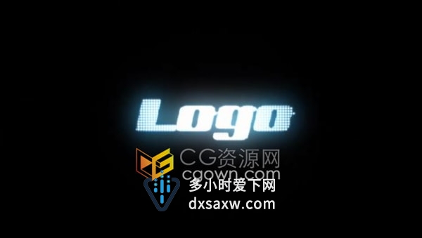 AE片头模板动态动画故障和扭曲效果LOGO标志展示