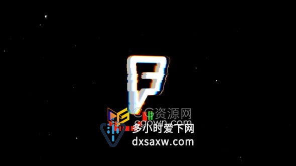 效果很赞简单数字故障RGB色彩分离AE模板片头动画