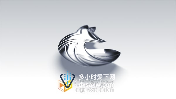 绘制标志轮廓升起光泽感LOGO动画AE模板下载