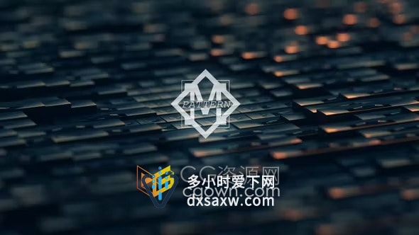 动态3D背景快速简单公司品牌LOGO标志动画AE片头模板