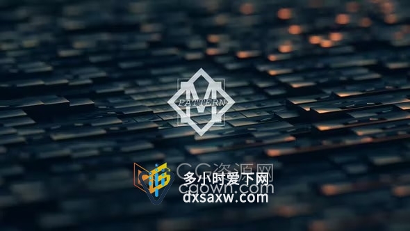 动态3D背景快速简单公司品牌LOGO标志动画AE片头模板