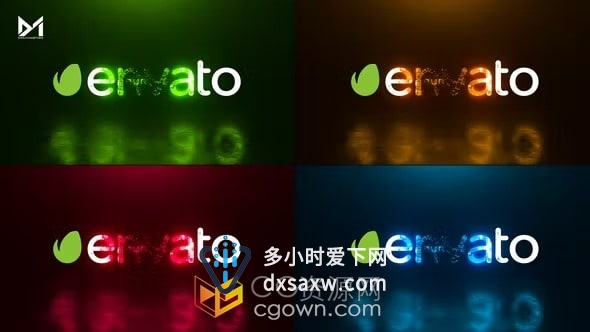 高科技数字故障发光特效LOGO动画AE模板