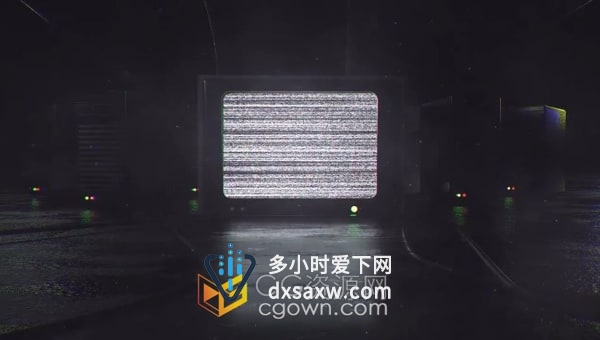 AE模板-CRT电视无信号故障标志显示动画