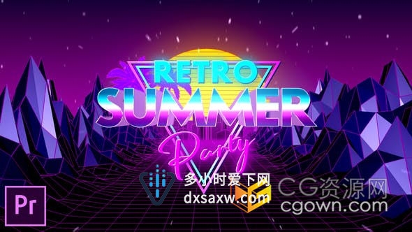 PR预设-80年代复古风格时尚夜总会迪斯科舞厅派对宣传片活动邀请视频
