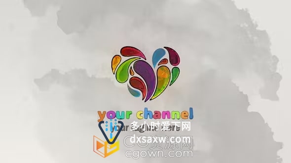AE模板-艺术绘图动画快速频道介绍片头Art Logo Reveal