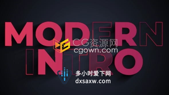 PR预设-现代印刷字体动态文字大标题宣传片头