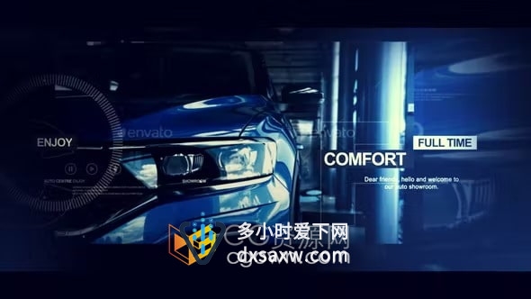 AE模板-汽车展示车展预告片汽车评测介绍视频片头Auto Show