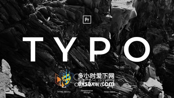 PR模板-Typography MOGRT 25个场景动态背景介绍标题视频