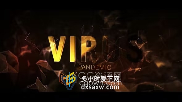 3D病毒分子神经丛效应背景病毒预防传播介绍视频医疗科技演示AE模板