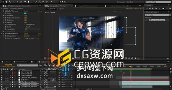 AK第152期教程 科幻能量武器冲击波效果合成特效教程 Sci-Fi Weapon FX