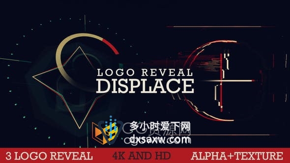 AE模板-4K独特翻转动画效果标志LOGO显示