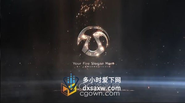 AE片头模板能量能量爆炸火球动画标志LOGO展示