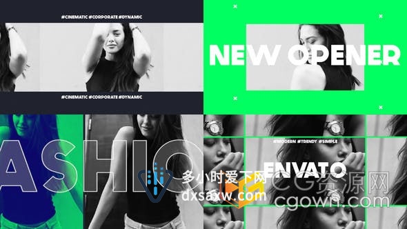 PR模板下载-时尚产品广告女装店模特画册时装秀开场白街头风尚活动宣传视频