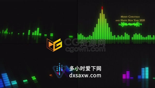 音频表音频均衡器音乐可视化节日祝福动画片头-PR预设下载