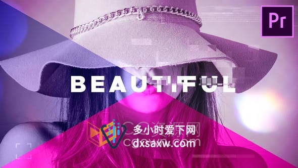 PR模板-春季夏季时装服装宣传片头多彩时尚模特照片展示动画视频