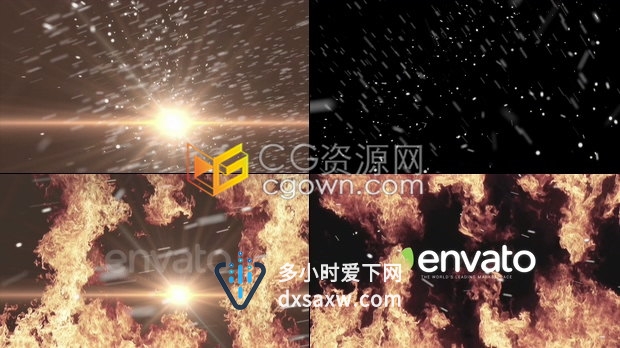 PR模板下载火花飞溅火焰燃烧LOGO动画视频片头制作工程