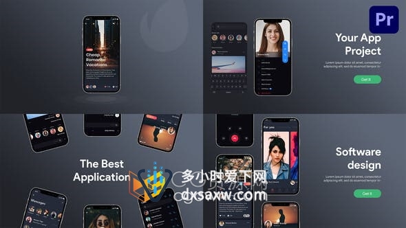 PR模板-移动应用推广iphone 13苹果手机展示短视频宣传动态海报
