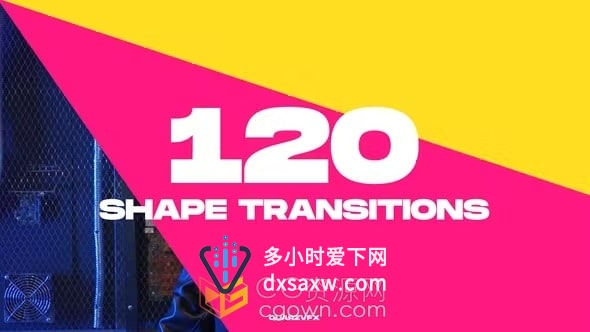 120 Shape Transitions图形动画过渡转场视频效果AE模板