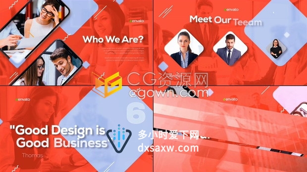 PR预设/AE模板-公司业务启动网络研讨会演示幻灯片商业广告创意企业名片