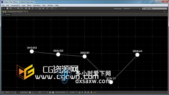 AE使用表达式创建一个折线图 After Effects教程