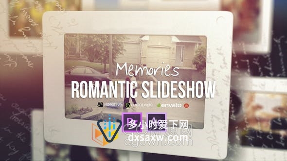 漏光浪漫回忆照片动画视频相册婚礼MV片头生日周年纪念日-AE与PR模板