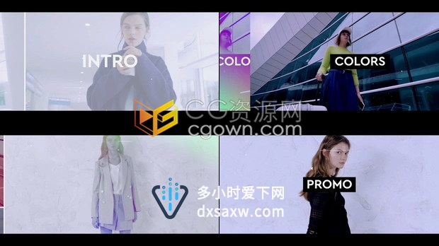 PR模板剪辑动感短片街头服饰时装秀美女广告旅行杂志宣传视频片头