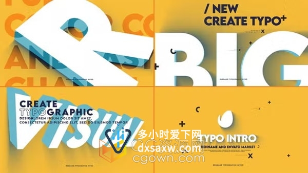 3D文字介绍动画LOGO宣传视频片头AE模板