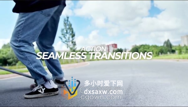极限运动动作电影预告片快节奏无缝过渡转场AE预设