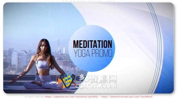 AE模板-极简圆形过渡动画制作放松冥想瑜伽健身水疗沙龙宣传片