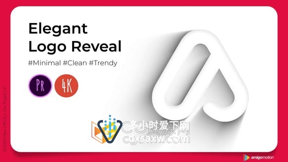 AE模板-时尚优雅轮廓样式立体动画LOGO介绍视频片头