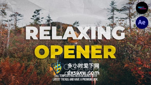 AE模板-优雅时尚视频博客幻灯片介绍动画制作