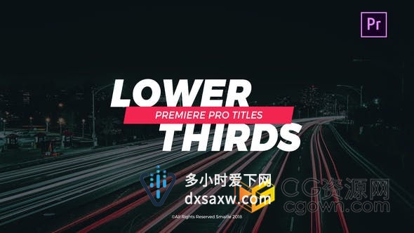 PR预设-4K超高清动感时尚企业宣传文字标题排版字幕条动画