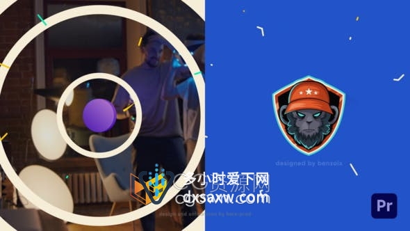 Premiere Pro模板简约时尚搜索动画卡通图形LOGO视频