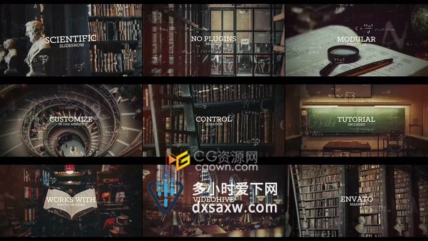 电影纪录片优雅历史数学物理科学大学介绍科技风格宣传片视频-AE模板下载