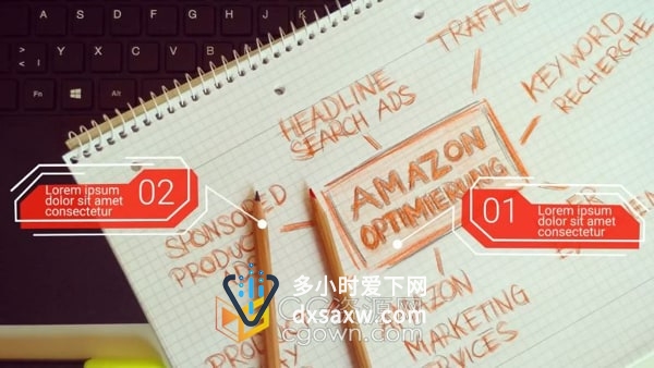 Call Out Titles汽车评测产品介绍地点展示突出重要人物线条呼出调出标题AE模板