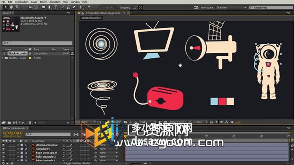 After Effects运动图形卡通动画高级教程