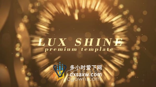 闪耀金色光环高端大气颁奖仪式电影获奖提名晚会活动年会包装AE模板