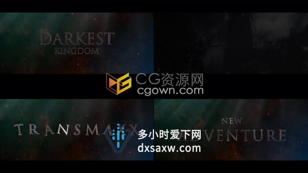 AE预告片模板-史诗风格奇幻冒险时代电影预告片战争片宣传片