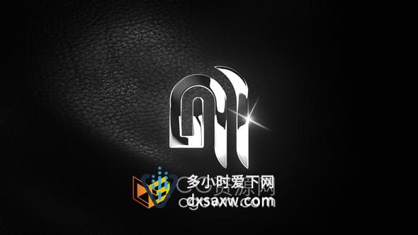 AE模板-秘密感复古优雅奢华皮革背景高光闪亮光滑面标志LOGO片头