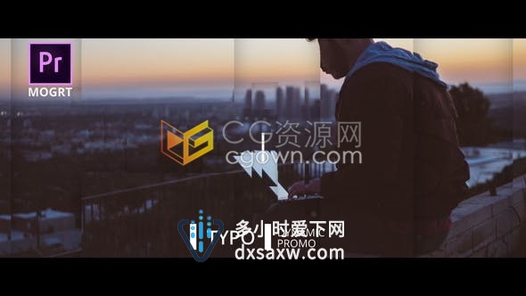 AE&PR模板下载快速动感动态排版现代揭幕首映宣传片跺脚节奏文字动画视频