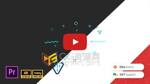 PR模板-简单创意标志动画市场营销商业网站企业LOGO动画
