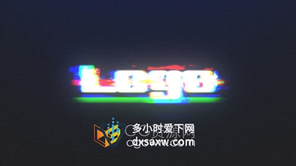 PR模板-快速RGB故障 标志LOGO视频片头动画制作