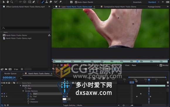 After Effects CC 2017 Paint Tools 绘图工具学习视频教程