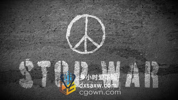 停止战争Stop the War宣传视频片头AE模板
