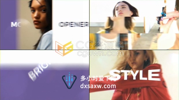 Fashion流行风尚短片介绍视频明亮现代宣传片头效果制作-PR模板